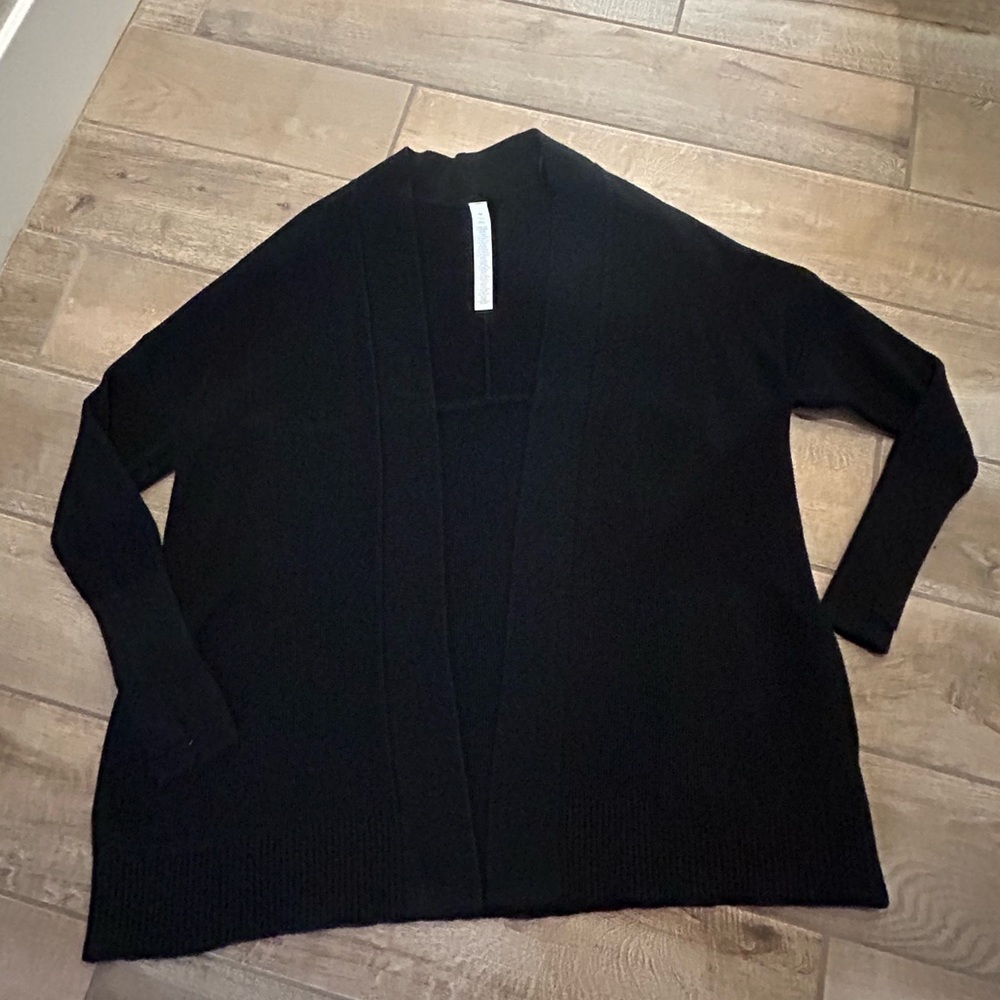 Lululemon Knit open front black cardigan size 8 like new condition